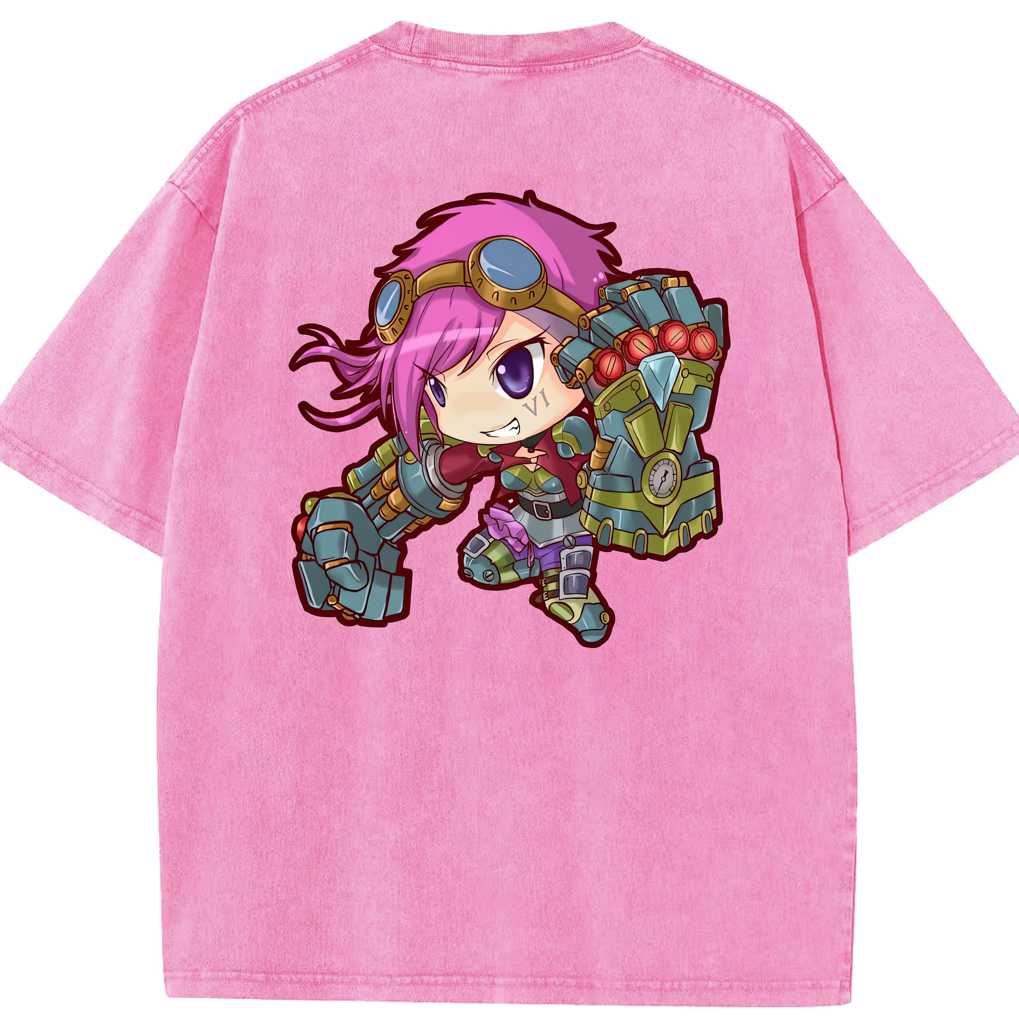 リーグ・オブ・レジェンド League of Legends LOL 綿100% ヴィンテージ風 半袖Tシャツ（背面プリント）